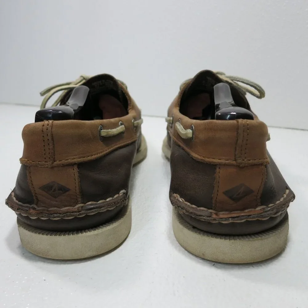 Sperry Top-Sider Two Tone Polish Leather Comfort Deck Boat Shoes Footwear 11 M